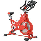 Bicicleta Fija Para Spinning Indoor Cardio 10kg Porta Termos Color Rojo