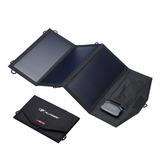 Cargador Solar 3 Paneles Batería Portatil Plegable Usb 21w