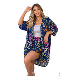 Roupas Femininas Conjunto Verão Tecido Estampado Tendencia