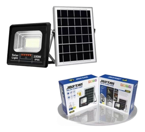 Foco Reflector Solar Recargable 100w Con Control Remoto 