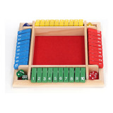 Juego De Mesa Family Dice Wooden Home Pub Holiday Party 4 [u