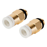 2 Conector Pneumático Kjh 04-m6 Para Tubo Ptfe De 4mm Pc4 M6