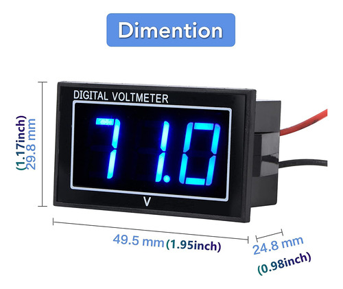 Monitor De Batería Impermeable De 12 V, 24 V, 36 V, 48 V, 60