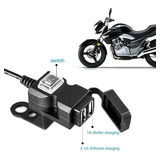 Cargador Moto 2 Puertos Usb, Impermeable, Cel - Gps