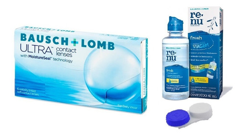 Lentes De Contato Ultra Com Grau Bausch + Estojo + Brinde