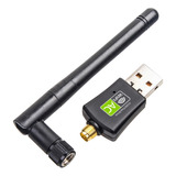 Adaptador Usb Wifi Dual Band 2.4 5ghz 600mbps Wireles Antena