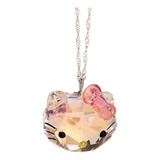 Collar Hello Kitty Cristal Swarovsky Oro Laminado 18k  