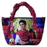 Bolsa Dama Frida Kahlo Alcatraz Sarape Tote Diseño  Mexicano