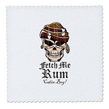 Diseño De Calavera Pirata Rosa 3d Fetch Me Rum Sobre Fondo B