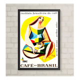 Quadro - Di Cavalcanti Café Do Brasil - Deco 24 Cm P/  33 Cm