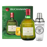 Whisky Buchanans 12 - 750ml + Shaker De Cristal Y Acero Inox
