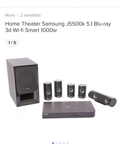 Home Theater Samsung J5500k 5.1 Blu-ray 3d Wi-fi Smart 1000w