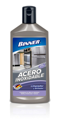 Binner Limpiador Y Brillador Acero Inoxidable 500ml