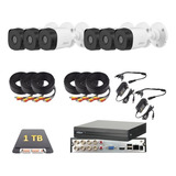 Kit 6 Cámaras 1080p Dahua Video Vigilancia Dahua 1 Tb