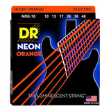 Cuerdas Dr Guitarra Electrica Medium 10/46 Neon Orange