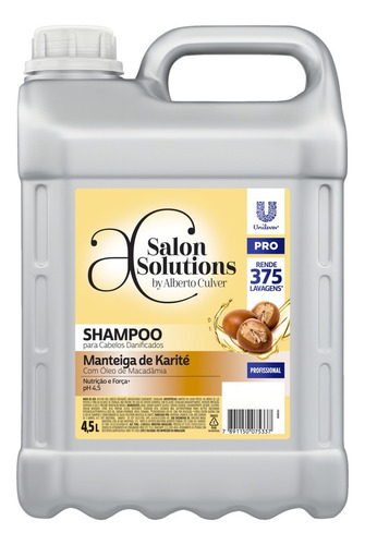 Kit 5 Shampoo Profissional Manteiga De Karite 4,5l Salon