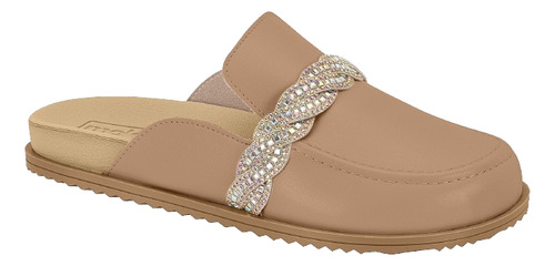 Clog Mule Moleca Feminino Flatform Papete Slide Strass Moda