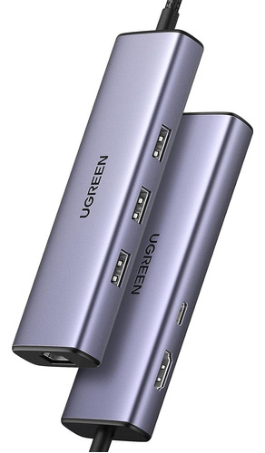 Hub Ugreen 6 En 1 Usb C Ethernet Hdmi Usb 3.0, Mac Windows