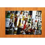 Vinilo Decorativo 60x90cm Botellas Bar Tragos Whisky Vodka