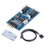 Placa Adaptadora Hub Extensor 2x 9pin Usb 2.0 Painel Frontal