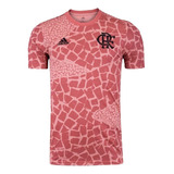 Camisa Flamengo Pré-jogo 20/21 Rosa adidas Original 