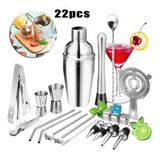 Kits De Cóctel De Acero Inoxidable De 22 Piezas Para Barman