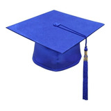 Birrete Americano Borla Graduación Azul Graduation Ajustable