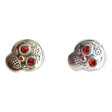 Aretes Calaverita Azúcar Catrina Plata 925 Dia De Muertos