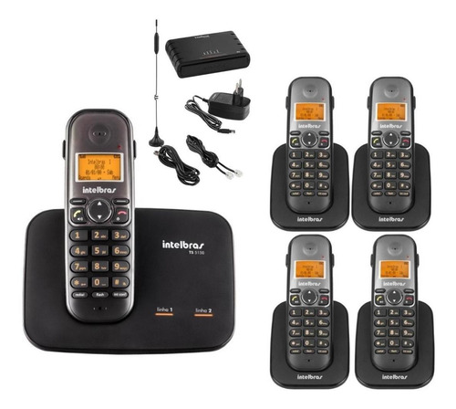 Kit Telefone Ts 5150 + 4 Ramal + 3g Gsm Celular Intelbras