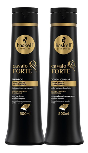 Kit Crescimento Shampoo E Condic 500ml Cavalo Forte Haskell