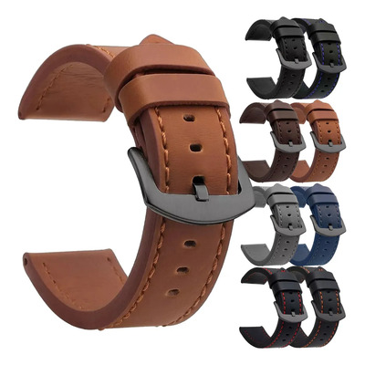 Correa De Piel Pu Para Reloj Fossil 18mm 20mm 22mm 24mm Marrón Claro 1.8 Cm | Meses sin interés