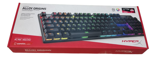 Teclado Mecanico Hyperx Alloy Origins Rgb Español Latino Red