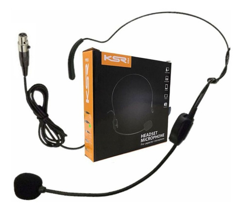 Microfone Headset Ksr Ht9c Preto Mini Xlr Serve Akg Sem Fio