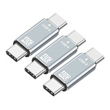 Adaptador De Ángulo Recto Usb C De 3 Paquetes, Transfe...