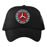 Gorra Negra Malla Mercedes Benz Retro Unitalla Ajustable