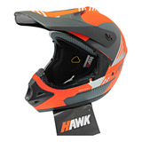 Casco Cross Rs7 Naranja Fluor Talle L 60cm Hawk Nubimarket