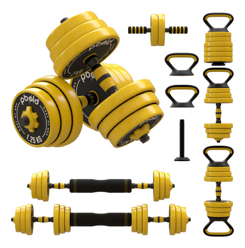 Kit Juego Pesas Mancuernas Ejercicio Ajustables Encauchetada Pbold Metálicas Calidad Premium Kettlebells Pesas Rusas Para Hacer Ejercicio Entrenamiento Gimnasio Gym Profesional Multifuncional 8 En 1