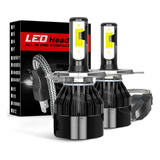 Foco Moto H4 Hiper Led11.000 Lúmenes Motocicleta Motoneta