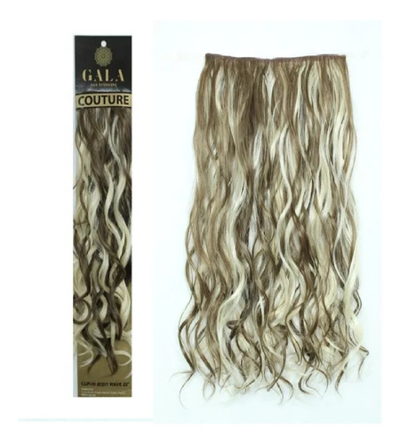 Extension Cabello Gala Couture 100% Fibra Natural 20 Wave Color #8/613 Rubio Cenizo Con Beige