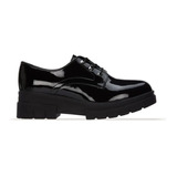 Zapato Flat Plataforma Negro Mujer 2799643