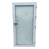 Puerta Modena Blanco 90x200 Vidrio Blindex Laminado 3+3