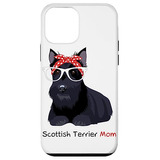 Funda Para iPhone 12 Mini Scottish Terrier Mom Bandana Wo-02