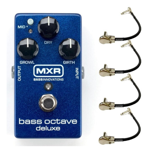 Mxr M288 Bass Octave Deluxe - Pedal De Efectos Con 4 Cables 