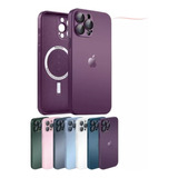Capa C/ Magsafe Para iPhone 11 - 15 Pro E Pro Max - Roxo