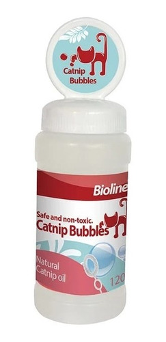 Burbujas De Catnip Hierba Gatera Juguete Gato Bioline 120ml