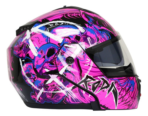 Casco Roda Revenge Rosa Fatalika Abatible Svs Xxl