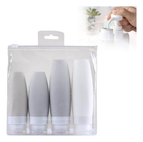 Kit De Botellas De Silicona Para Viajes, 4 Piezas