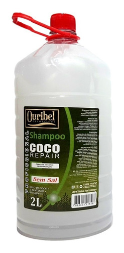 Shampoo Salão De Beleza Sem Sal Ouribel De Coco  2litros