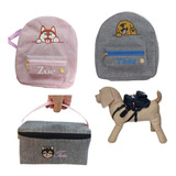 Kit Mochila Pet E Necessaire Para Banho Personalizada 