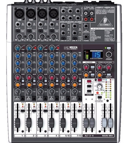 Behringer X1204usb Consola Mezcladora 12 Canales 2/2 Buses